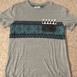 Grey short sleeved shirt